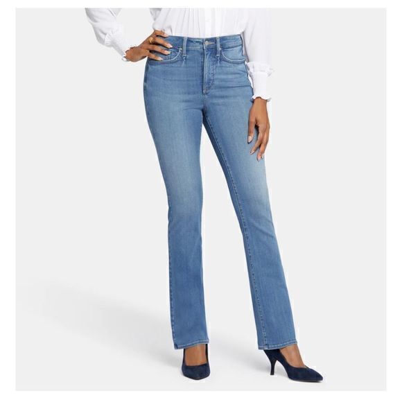 NYDJ Womens Slim Bootcut Stretch Not Your Daughters Jeans Blue sz 4 700L Flare - Picture 1 of 14